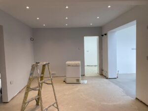 Room being decorated and painted in Poole